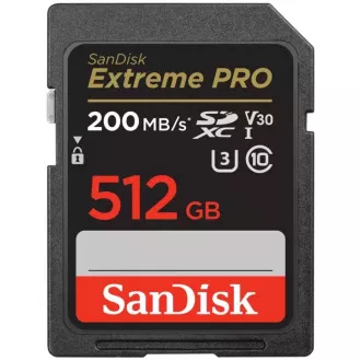 Card SanDisk SDXC 512GB Extreme PRO (200 MB/s Clasa 10, UHS-I U3 V30)