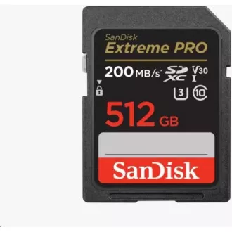 Card SanDisk SDXC 512GB Extreme PRO (200 MB/s Clasa 10, UHS-I U3 V30)