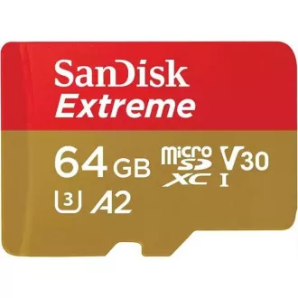 Card SanDisk micro SDXC 64GB Extreme (170 MB/s Class 10, UHS-I U3 V30)   adaptor