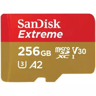 Card SanDisk micro SDXC 256GB Extreme (190 MB/s Class 10, UHS-I U3 V30)   adaptor