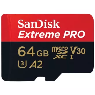 Card SanDisk micro SDXC 64GB Extreme PRO (200 MB/s Class 10, UHS-I U3 V30)   adaptor