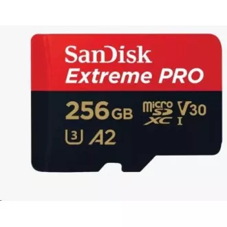 Card SanDisk micro SDXC 256GB Extreme PRO (200 MB/s Class 10, UHS-I U3 V30)   adaptor