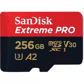 Card SanDisk micro SDXC 256GB Extreme PRO (200 MB/s Class 10, UHS-I U3 V30)   adaptor