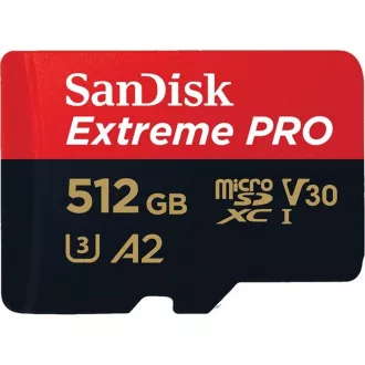 Card SanDisk micro SDXC 512GB Extreme PRO (200 MB/s Class 10, UHS-I U3 V30)   adaptor
