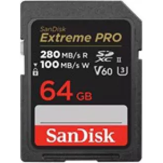 Card SanDisk SDXC 64GB Extreme PRO (280 MB/s Clasa 10, UHS-II V60)