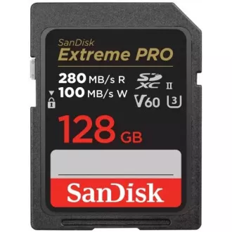 Card SanDisk SDXC 128GB Extreme PRO (280 MB/s Clasa 10, UHS-II V60)