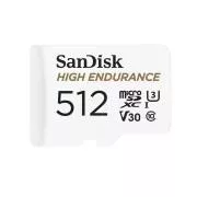 Card SanDisk MicroSDXC 512GB High Endurance (R:100/W:40 MB/s, C10, U3, V30) + adaptor