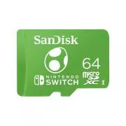Card SanDisk MicroSDXC de 64 GB pentru Nintendo Switch (R:100/W:90 MB/s, UHS-I)