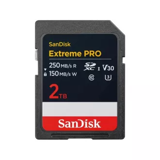 Card SanDisk SDXC Extreme PRO 2TB (250 MB/s Clasa 10, UHS-I U3 V30)