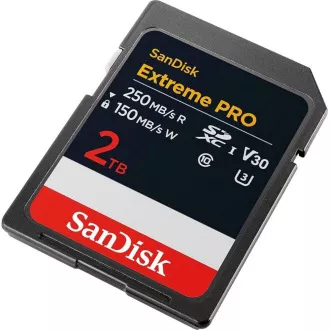 Card SanDisk SDXC Extreme PRO 2TB (250 MB/s Clasa 10, UHS-I U3 V30)