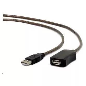 Extensie activă GEMBIRD USB 2.0, 10 m, neagră