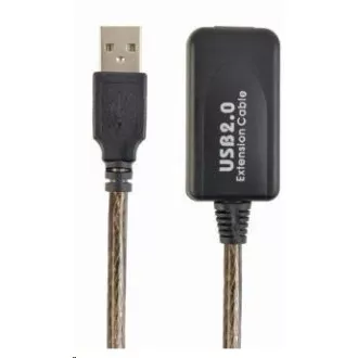 Extensie activă GEMBIRD USB 2.0, 10 m, neagră