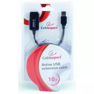 Extensie activă GEMBIRD USB 2.0, 10 m, neagră