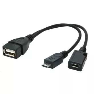 GEMBIRD Cablu USB AF/micro BM + micro BF, OTG + încărcare, 15 cm, pentru tablete și smartphone-uri GEMBIRD Cablu USB AF/micro BM + micro BF, OTG + încărcare, 15 cm, pentru tablete și smartphone-uri