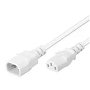 PREMIUMCORD Cablu prelungitor de rețea 230V, C13-C14, alb 1m