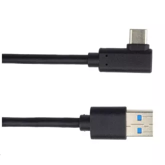 Cablu USB PREMIUMCORD tip C/M conector îndoit 90° - USB 3.0 A/M, 3m