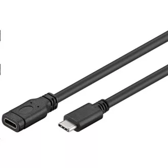Cablu prelungitor USB-C PREMIUMCORD (USB 3.1 generația 1), C/M - C/F, 1m