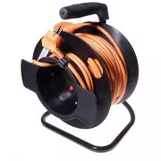 PREMIUMCORD Cablu prelungitor 230V tambur 50m, negru