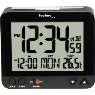 TechnoLine WT 195 - ceas deșteptător digital negru cu termometru TechnoLine WT 195 - ceas deșteptător digital negru cu termometru