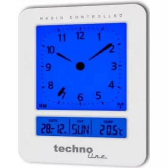 TechnoLine WT 745W - Ceas deşteptător cu afişaj LCD analogic şi termometru