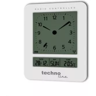 TechnoLine WT 745W - Ceas deşteptător cu afişaj LCD analogic şi termometru