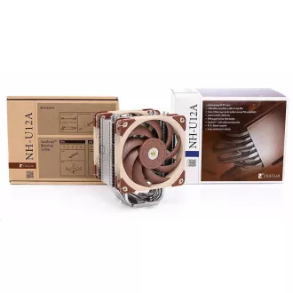 Cooler CPU NOCTUA NH-U12A, 2x 120mm, LGA1851, AM5, maro/argintiu