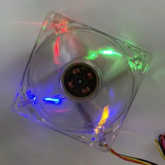 Ventilator EUROCASE 80mm, 12V/0, 15A, iluminat RGB (3 pini) Ventilator EUROCASE 80mm, 12V/0, 15A, iluminat RGB (3 pini)