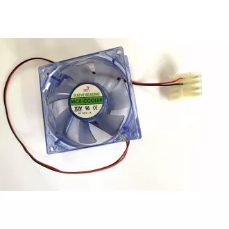 Ventilator EUROCASE 80mm, 12V/0, 17A, iluminat albastru (Molex) Ventilator EUROCASE 80mm, 12V/0, 17A, iluminat albastru (Molex)