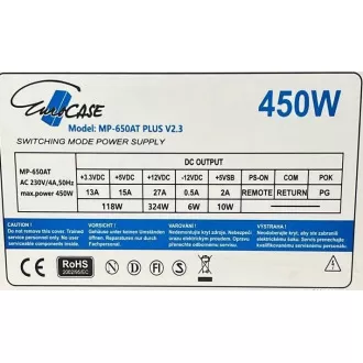 Sursa de alimentare EUROCASE 450W, 120mm, ATX2.3 Sursa de alimentare EUROCASE 450W, 120mm, ATX2.3