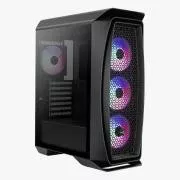 Carcasă AEROCOOL Aero One Frost ML G, turn mediu, 2x USB 3.0, 2x audio, 4x ventilatoare RGB de 120 mm, fără sursă de alimentare