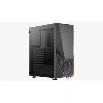 Carcasă AEROCOOL Zauron Saturn FRGB ML G, Turn Mid, 2x USB 3.0, 2x audio, 1x Ventilator FRGB de 120 mm, fără alimentare