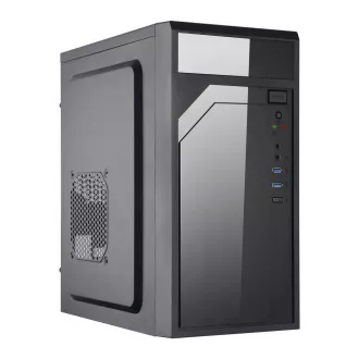 Carcasă EUROCASE ML M6-590B, Mini Tower, 1xUSB-C, 2x USB 3.0, 2x audio, neagră