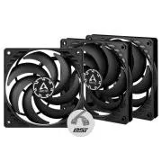 Ventilator ARCTIC P12 Slim PWM PST 3-Pack, 120 mm, 4 pini, PWM, negru