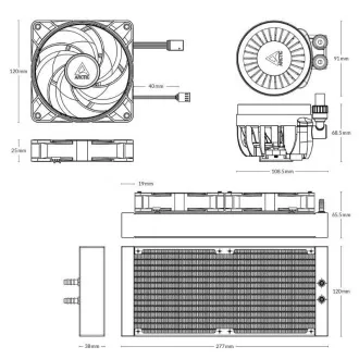 ARCTIC Răcitor de apă Liquid Freezer III 240 ARGB, 2x120mm, AM5, LGA1851, alb