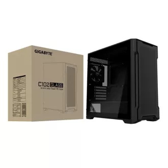 Carcasă GIGABYTE GB-C102G, Mid Tower, 2x USB 3.0, Panou lateral transparent, 2x Ventilatoare 120mm, neagră
