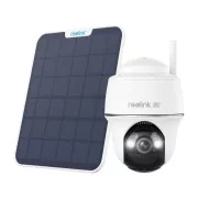 Cameră de securitate REOLINK Argus B440, 2.4 GHz, USB-C, Panou solar, 64GB, albă