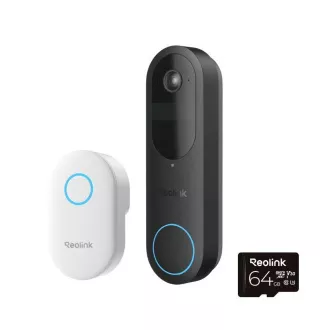 Sonerie video de securitate REOLINK D340B + Chime + microSD de 64 GB
