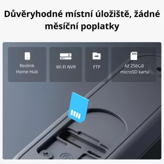 Sonerie video de securitate REOLINK D340B + Hub 1 + microSD de 128 GB