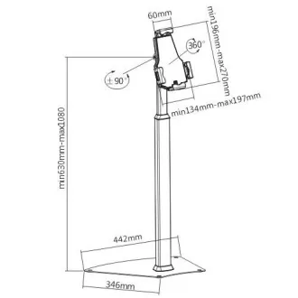 Suport de tabletă blocabil Fiber Mounts TAGATA2