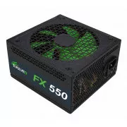 EVOLVEO FX 550, sursă de alimentare ATX de 550 W, 14 cm, silențioasă, 80+ Alb, garanție 3 ani, negru