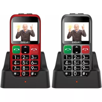EVOLVEO EasyPhone EB, telefon mobil pentru seniori cu suport de incarcare, rosu EVOLVEO EasyPhone EB, telefon mobil pentru seniori cu suport de incarcare, rosu