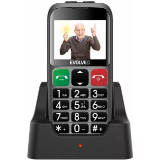 EVOLVEO EasyPhone EB, telefon mobil pentru seniori cu suport de incarcare, argintiu