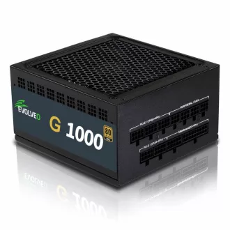 EVOLVEO G1000, sursă de alimentare 1000W, 80+ GOLD, ATX 3.1, aPFC, ventilator 140 mm, complet modulară, garanție 3 ani, negru