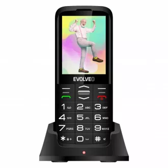 EVOLVEO EasyPhone XO, telefon mobil pentru seniori cu suport de încărcare, negru EVOLVEO EasyPhone XO, telefon mobil pentru seniori cu suport de încărcare, negru