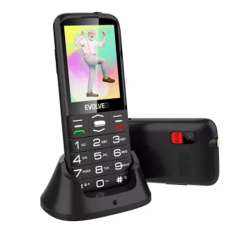 EVOLVEO EasyPhone XO, telefon mobil pentru seniori cu suport de încărcare, negru EVOLVEO EasyPhone XO, telefon mobil pentru seniori cu suport de încărcare, negru