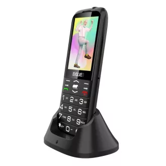 EVOLVEO EasyPhone XO, telefon mobil pentru seniori cu suport de încărcare, negru EVOLVEO EasyPhone XO, telefon mobil pentru seniori cu suport de încărcare, negru