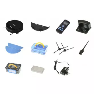 EVOLVEO RoboTrex H6, aspirator robotizat, ștergere cu apă, stație de încărcare, negru