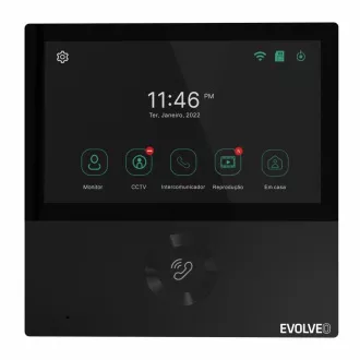 EVOLVEO DoorPhone AHD7, Set videophone home WiFi cu monitor negru pentru control poarta sau usa