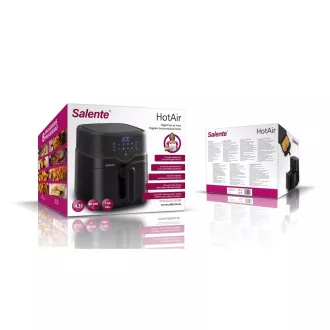 Salente HotAir, friteuza 2 in 1 cu aer cald, 4, 3 l, negru