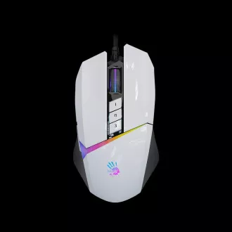 A4tech Bloody Mouse W60 Max activat, Mouse pentru jocuri cu iluminare din spate, 12000 DPI, USB, alb